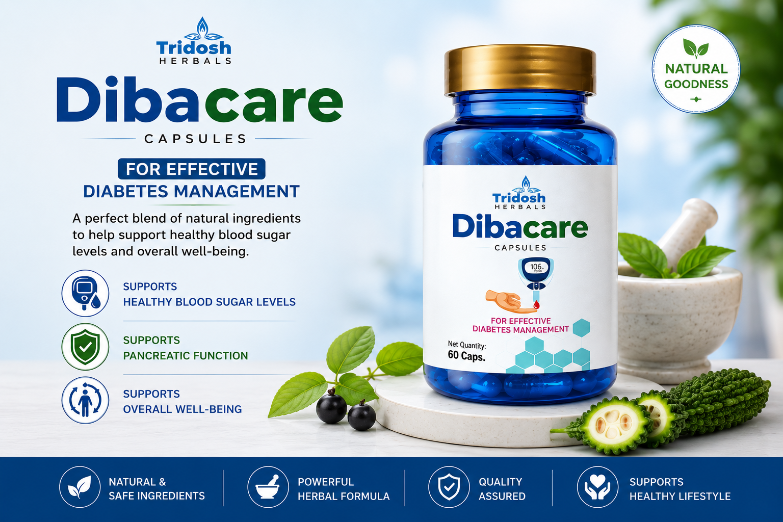 Control Blood Sugar Naturally — Tridosh Herbals Daiba Care Capsules