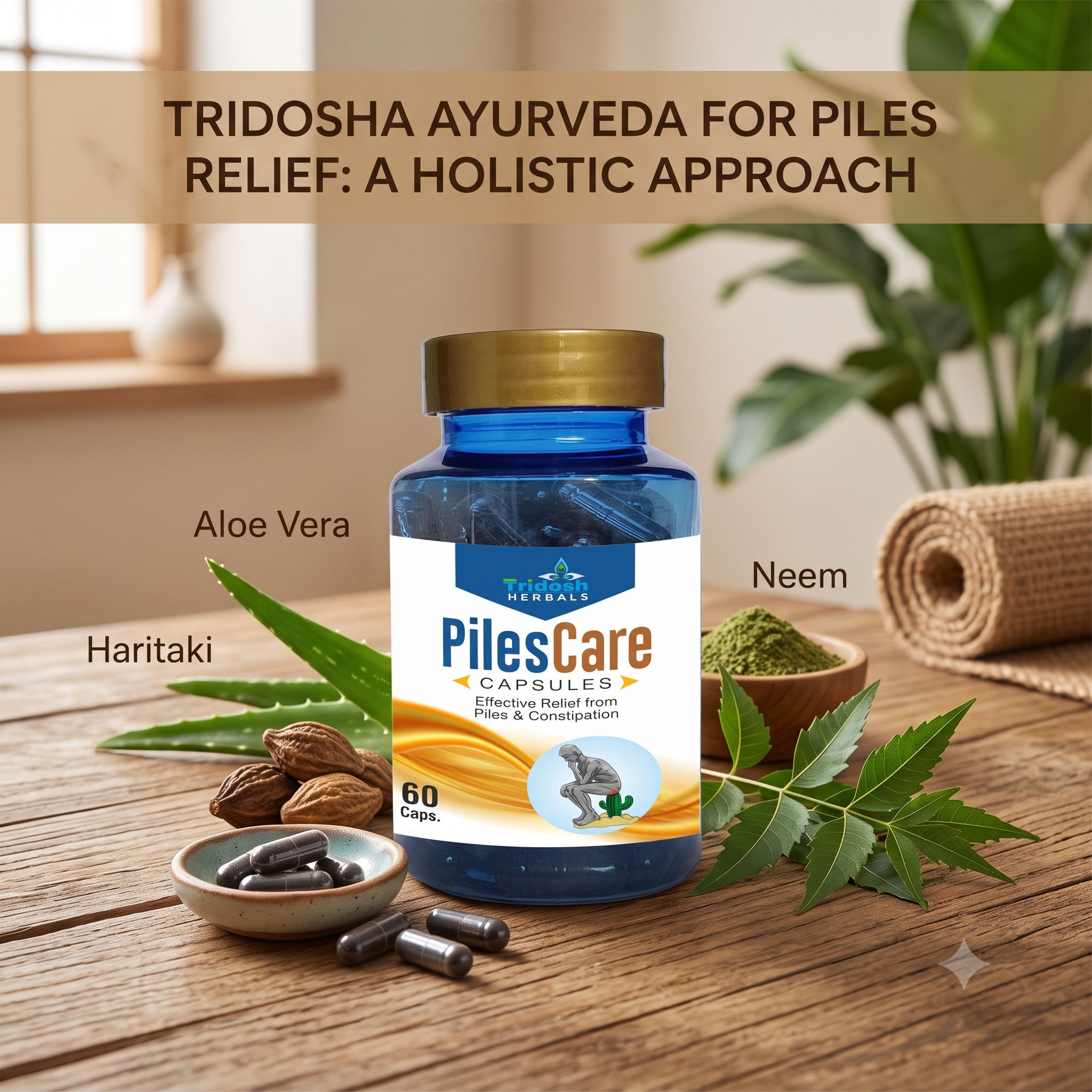 Say Goodbye to Piles Naturally — Tridosh Herbals Piles Care Capsules