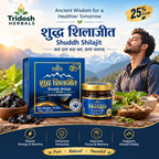 Tridosh Herbals Shuddh Shilajit + Dhatupaushtik Churna Combo | 25g Shilajit + Herbal Churna