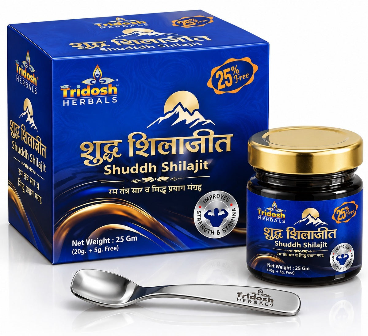 Tridosh Herbals Shuddh Shilajit – 25g (20g + 5g Free)