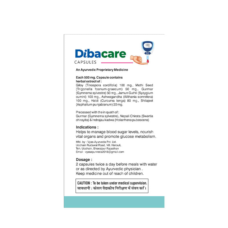 Diba Care Capsules – Herbal Support for Healthy Blood Sugar Management