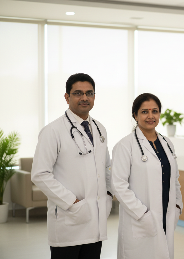 few indian doctors standing