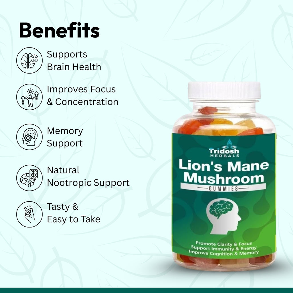 Tridosh herbals Lion's Mane Mushroom Gummies 
