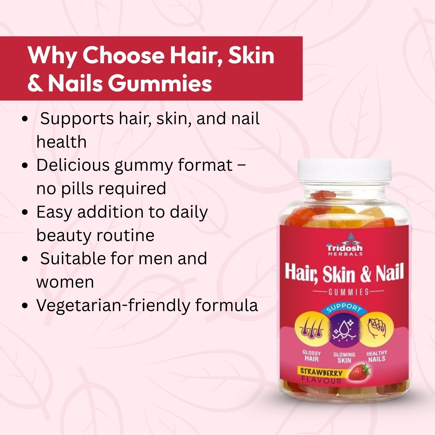 Tridosh herbals Hair, Skin & Nails Gummies